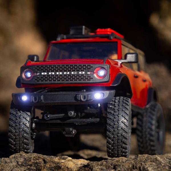 SCX24 2021 Ford Bronco 4WD Truck Brushed RTR 1:24 Rouge - AXI00006T1