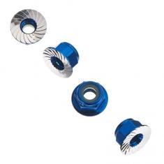 AXA1046  -Wheel Nut M4 Serrated Bleu (4)