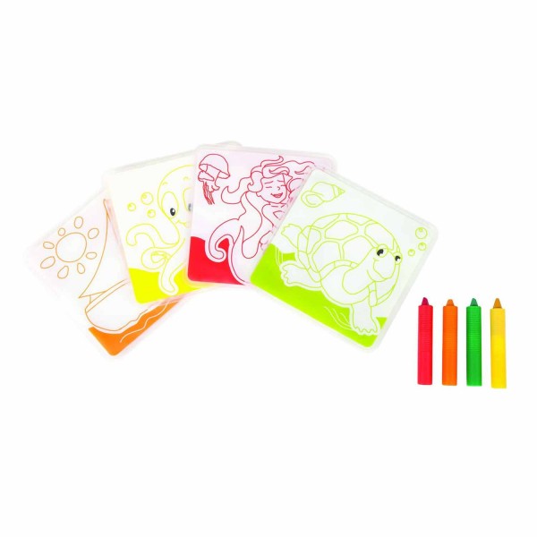 Cartes de bain à colorier et ses crayons - Babysun-80890347
