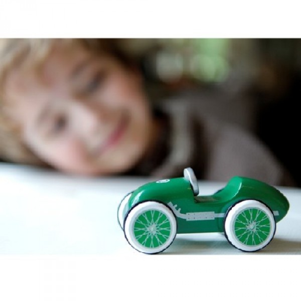 Voiture en bois : Mini bolide Woodies : Bolide vert Le Mans - Baghera-0521