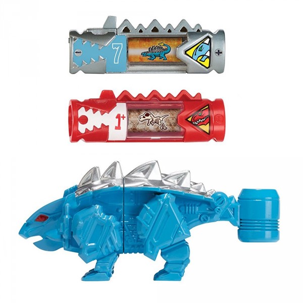 Figurine Power Rangers : Pack de 2 Dino Chargers + 1 Mini-Zord : Bleu - Bandai-43250-43281
