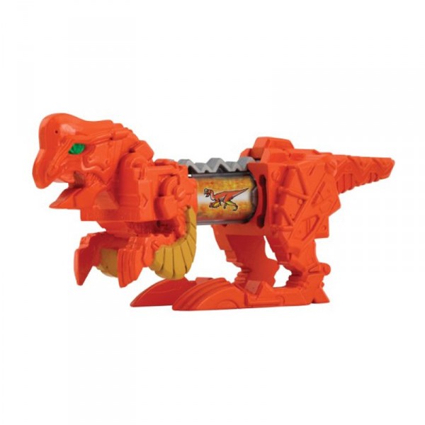 Figurine Power Rangers Dino Charge : 1 mini Zord orange (Oviraptor) et 2 Dino Chargers - Bandai-42250-42262