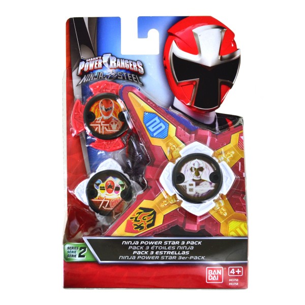 Bandai Power Ranger Star 2 Pack Super Ninja Steel avec lanceur étoiles Neuf 