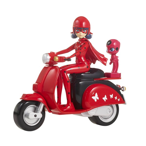 Figurine Miraculous : Ladybug et son scooter - Bandai-39880