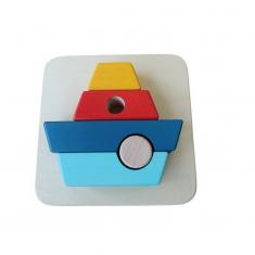 Puzzle en Bois 3D Bateau - Assembler & Empiler - 12M+