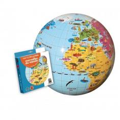 Globe Gonflable 42 cm - Merveilles du Monde à Découvrir - BASS