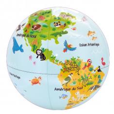 Globe Gonflable 30 cm - P'tits Animaux du Monde - BASS