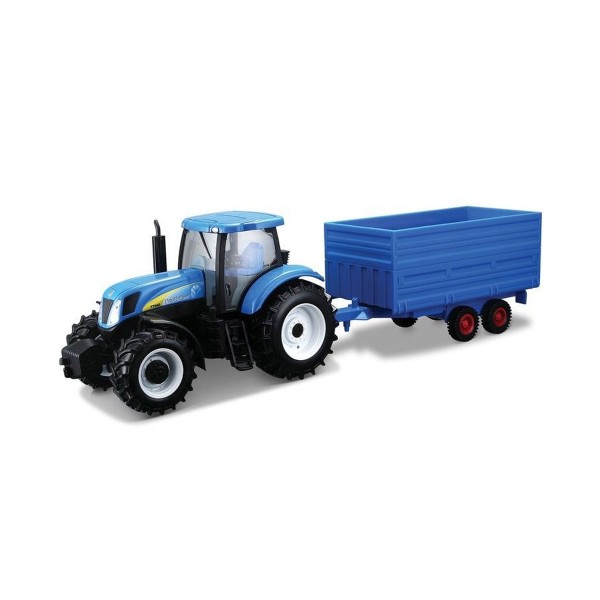 Modèle réduit : Tracteur T7000 et sa remorque - Echelle 1/32 - Burago-44061