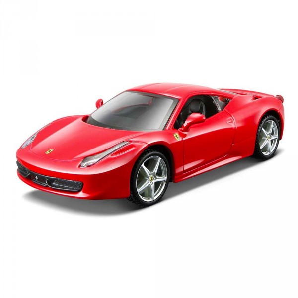 Modèle réduit de voiture de sport : Ferrari RP 458 Italia rouge : Echelle 1/24 - BBurago-26003