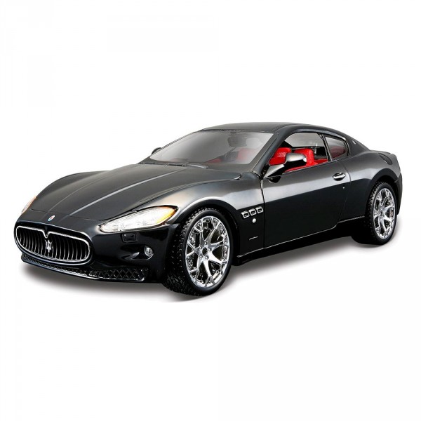 Modèle réduit de voiture de sport : Maserati Granturismo noire : Echelle 1/24 - BBurago-22107-1