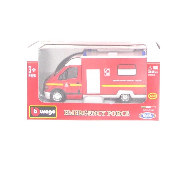 Modèle réduit Emergency Force Echelle 1/50 : Camion Pompiers Secours et Assistance aux victimes - BBurago-32000-5