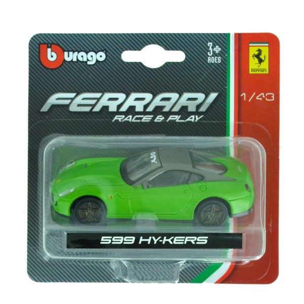 Modèle réduit Ferrari 1/48 : 599 Hy-Kers Vert - BBurago-36001-16