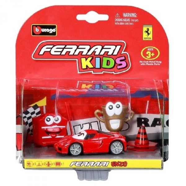 Modèle réduit Ferrari Kids : Enzo rouge avec accessoires - BBurago-31250-3