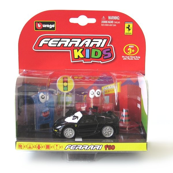 Modèle réduit Ferrari Kids : F50 noire avec accessoires - BBurago-31250-5