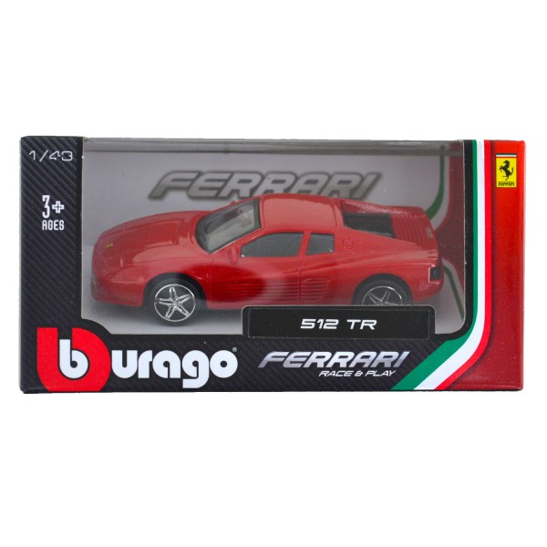 Modèle réduit Ferrari Race & Play 1/43 : Ferrari 512 TR - Bburago-36100-1