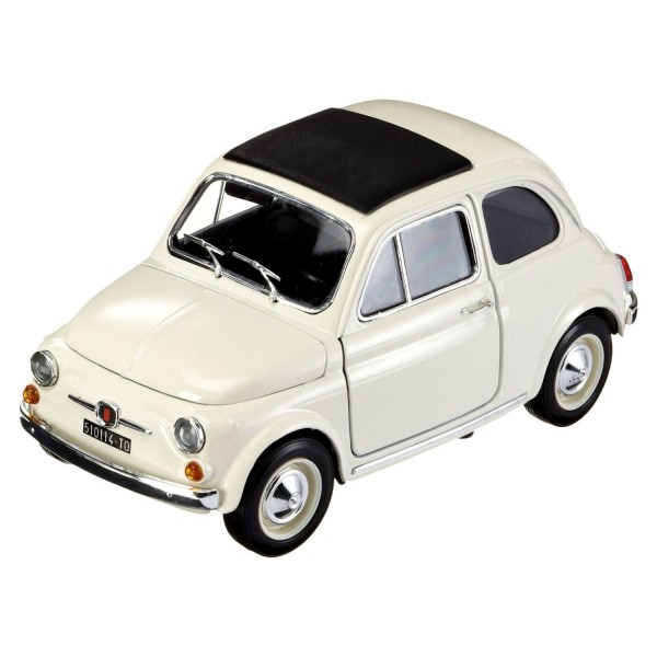 Modèle réduit - Fiat 500 (1965) - Collection Gold - Echelle 1/18 : Blanc - BBurago-12020-1