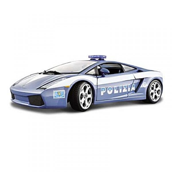 Modèle réduit - Lamborghini Gallardo Polizia - Collection Security Team - Echelle 1/24 : Bleu - BBurago-22052B