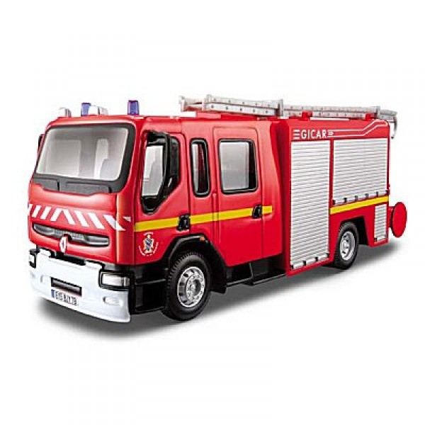 Modèle réduit - Renault Premium  : Gicar Emergency Force - Echelle 1/50 : Sapeurs Pompiers - BBurago-32100-3