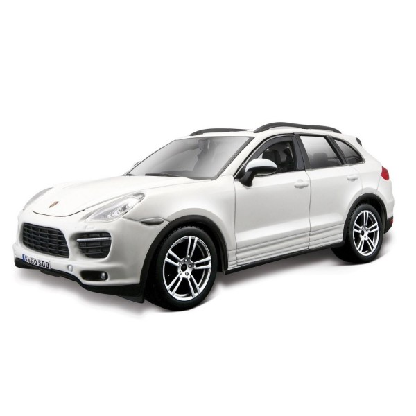 Modèle réduit voiture de sport 1/24 : Porsche Cayenne Turbo blanche - BBurago-21000-9