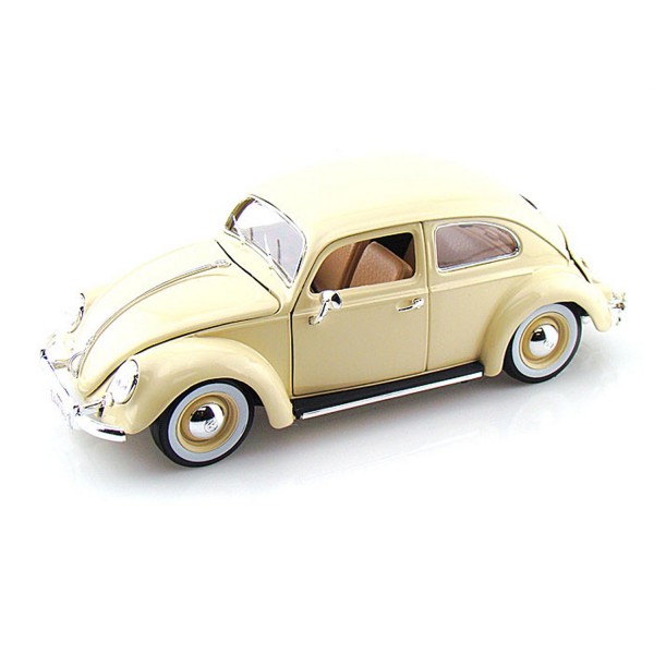 Modèle réduit Volkswagen Kafer Beetle (1955) Collection Gold : Echelle 1/18 : Beige - BBurago-12029-1