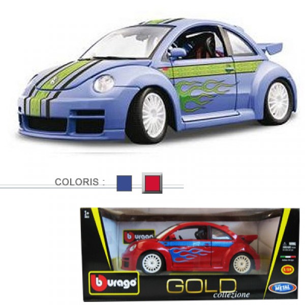Modèle réduit -  Volkswagen New Beetle Cup - Collection Gold  - Echelle 1/18 : Rouge - BBurago-12058-2