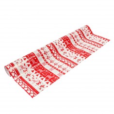 Gift wrapping paper 50 cm wide: Red and white