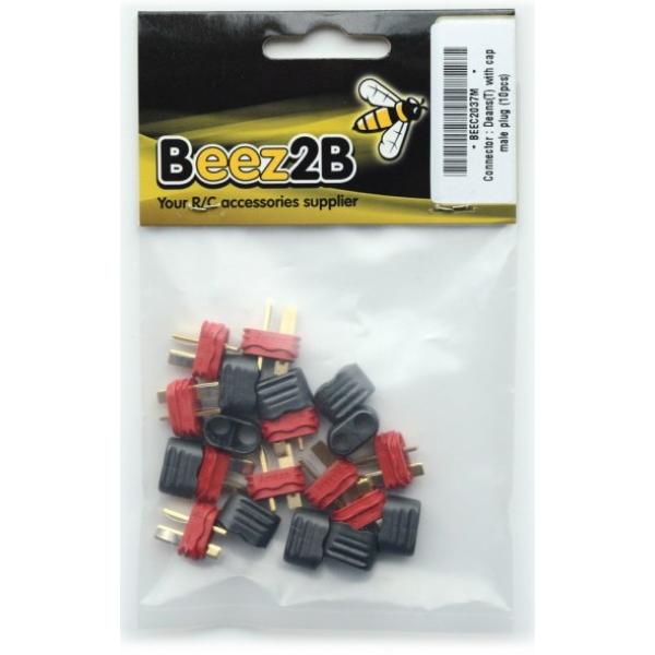 Connecteur: prise Deans (T) avec capuchon Mâle (10pcs) - BEEC2037M