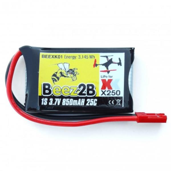 Batterie Lipo 1S 3.7V 850mAh 25C pour XK X250 - Shadow 240 - BEEXK01