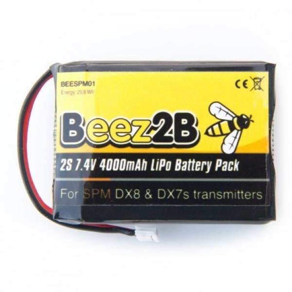 Batterie LiPo 2S 7.4V 4000mAh DX8 et DX7S - B2B-BEESPM01