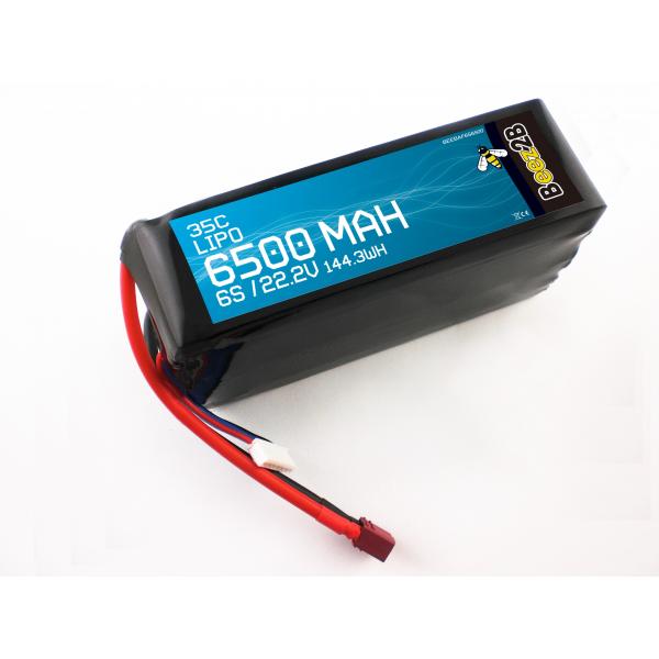 Batterie Lipo 6S 22.2v 6500mAh 35C (75 X 45 x 135mm - 1060g) - BEEBAF6S6500