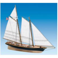 Wooden ship model: America