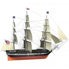 Wooden ship model : USS Constitution