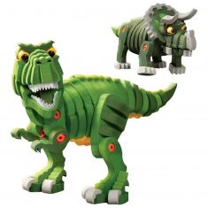 Schaumstoff-Konstruktionsspiel: T-Rex und Triceratops