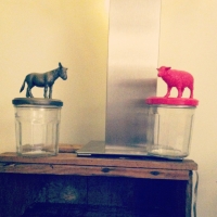 Figurine cochon et mouton