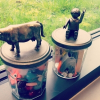 Figurine cochon et mouton