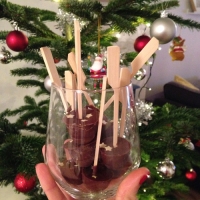 des bâtons à chocolat chaud