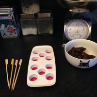 des bâtons à chocolat chaud