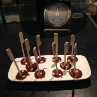 des bâtons à chocolat chaud