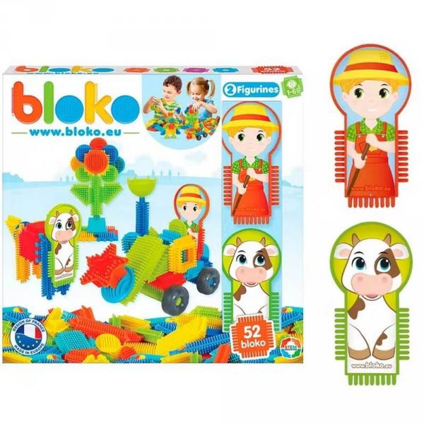 Caja juego de construcción Bloko: 50 Bloko y 2 Personajes Bloko - Bloko-503541