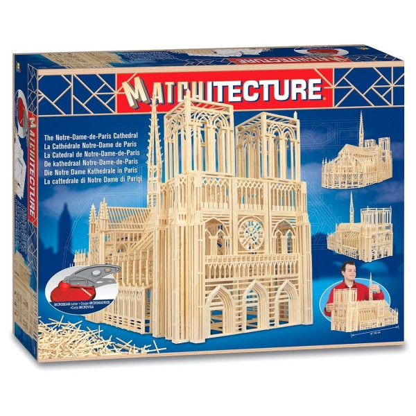 Maquette en allumettes : Matchitecture : Cathédrale Notre Dame de Paris - Bojeux-6636