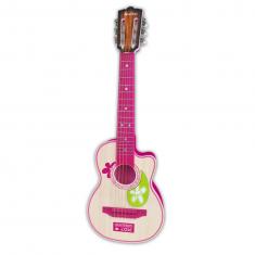 Guitarra de plástico rosa 70 cm.