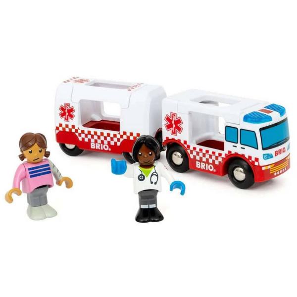Camión Ambulancia Luz y Sonido - Brio-63603500