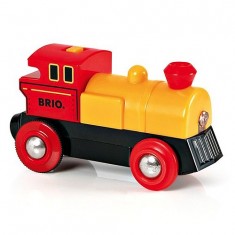 Tren Brio: Locomotora amarilla de batería de dos vías