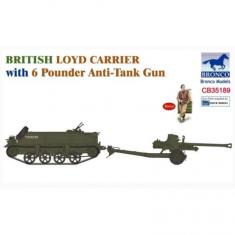 Maquette véhicule militaire : British Loyd Carrier 6 Pounder Anti-tank Gun