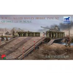 Diorama-Modell : Bailey Bridge Typ M2 Alliierte des Zweiten Weltkriegs