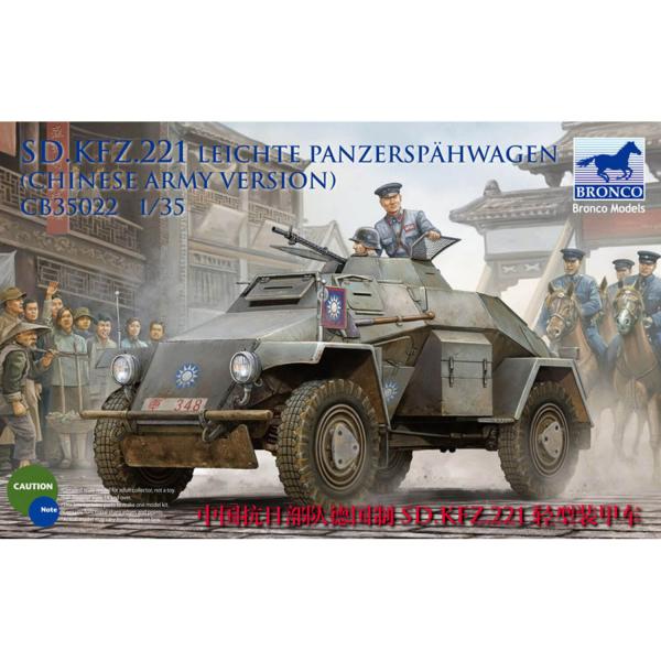 Maquette voiture blindée : Sd.Kfz 221 version chinoise - Bronco-CB35022