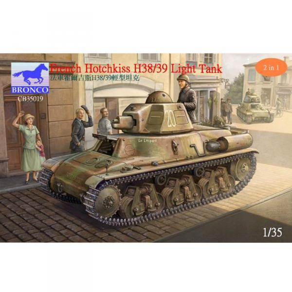 Model tank: French light tank H38 / 39 (2 versions)  - Bronco-CB35019