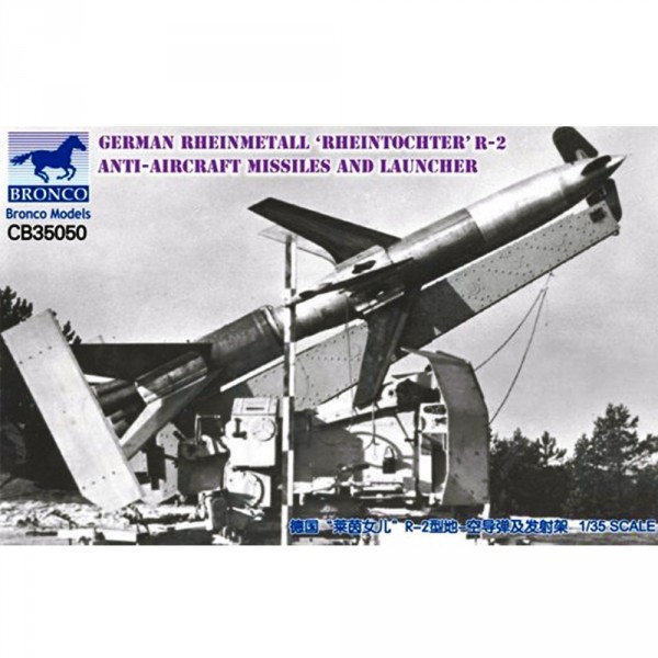 Maquette Missile anti-aérien allemand Rheinmetall Rheintocher R-2 et lanceur - Bronco-BRM35050