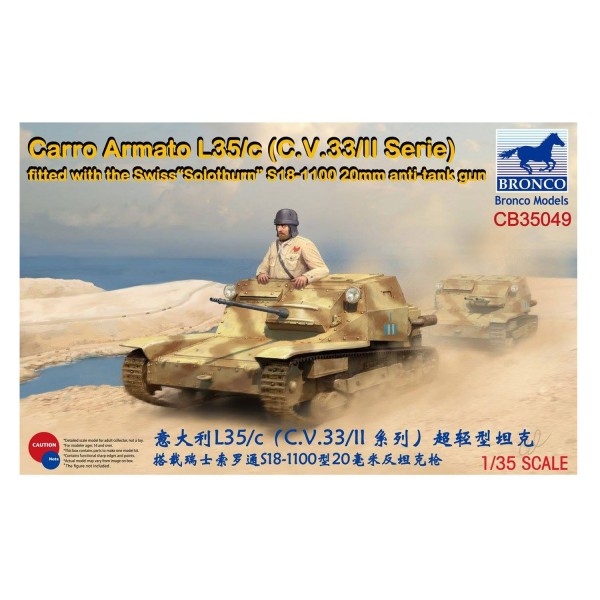 Maquette char : Carro Aramato L35/c - C.V. 33/II - Bronco-BRM35049