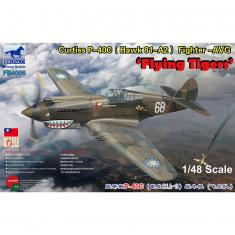 Maquette avion de chasse : Curtiss P-40C (Hawk 81-A2) -AVG Flying Tigers